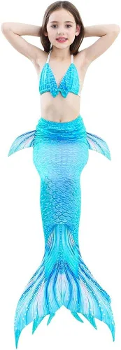 Vista 8 de Bnineteenteam - Bañador para niña con diseño de sirena