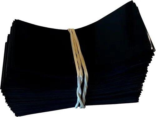 Vista 13 de 45 x 23 mm Banda Termocontraíble Perforada NEGRA para Botellas de Líquidos de Muchos Tipos Se Ajusta a Diámetros de 3/4" a 1" - Paquete de 250 A)