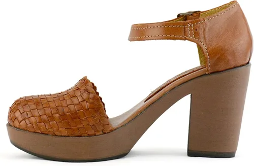 Vista 3 de Zapatos Mexicanos de Plataforma de Piel para Mujer - Modelo 5H02