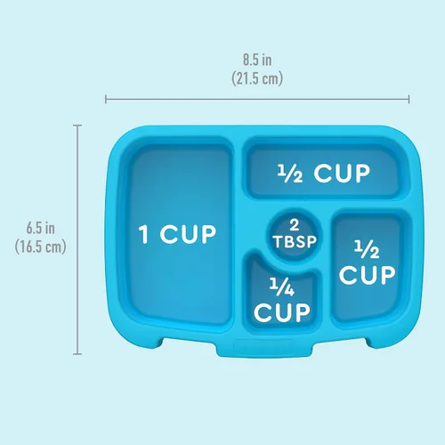 Vista 5 de Bentgo® Bandeja para niños con cubierta transparente, reutilizable, sin BPA, recipiente de preparación de comidas de 5 compartimentos con control