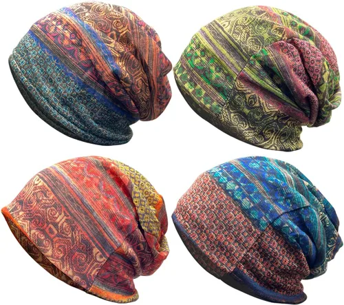 Vista 42 de JarseHera Gorro holgado de mujer con encaje de algodón, gorros para quimioterapia, gorros para el cáncer, turbante