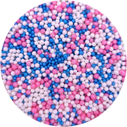 Vista 21 de NCS Gránulos comestibles Nonpareils negros, blancos y dorados – Decoración para cupcakes, pasteles y galletas, 7 onzas