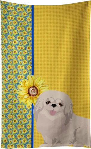 Vista 182 de Caroline's Treasures WDK5313KTWL - Toalla de cocina con diseño de girasoles de verano, color negro y tostado, Airedale Terrier, toalla de mano
