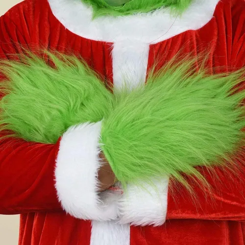 Vista 7 de Accesorios para disfraz de Navidad máscara de látex verde aterradora máscaras para adultos
