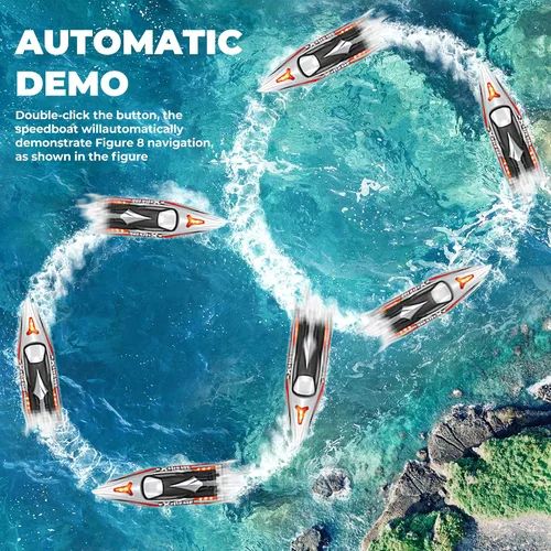 Vista 7 de BEZGAR Bote RC, barco de control remoto sin escobillas grande de 18 pulgadas para adultos y niños, botes de velocidad RC grandes y rápidos de 55 KPH