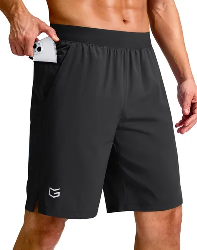 Vista 35 de G Gradual Pantalones cortos deportivos para correr para hombre de 7/5/9 pulgadas, bolsillo con cremallera, ligeros, para entrenamiento, gimnasio