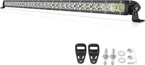 Vista 8 de OFFROADTOWN Barra de Luz LED de 6 Pulgadas de Una Sola Fila Focos LED Delgados para Conducción Todo Terreno Luces de Niebla de Trabajo Luz Spot