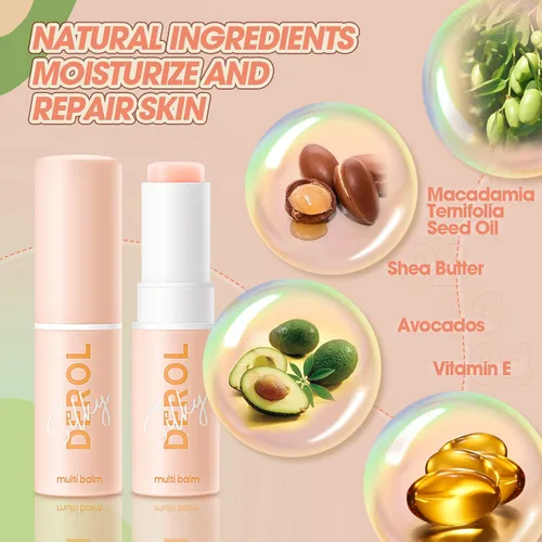Vista 6 de LOKFAR 1 barra de bálsamo hidratante para reparación de arrugas, bálsamo facial antiarrugas, bálsamo para ojos, hidratante facial corporal, bálsamo