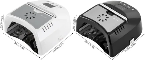 Vista 4 de Lámpara de uñas LED UV, inalámbrica, 72 W, luces UV para uñas de gel con ventilador, secador de uñas recargable (negro)