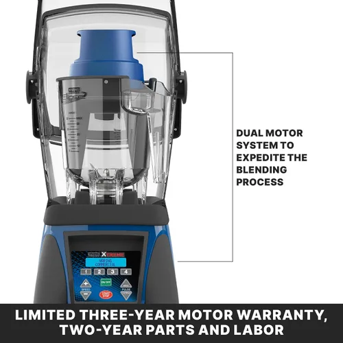 Vista 5 de Waring Sistema de mezcla de elipse comercial, motor dual de 3.5 caballos de fuerza y sistema Dasher, tarro de copoliéster de 32 onzas y recinto