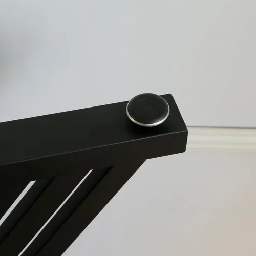 Vista 7 de Patas triangulares de metal de 28 pulgadas, base de escritorio resistente para bricolaje Heavy-duty Carbon Steel, Matte Black Finish