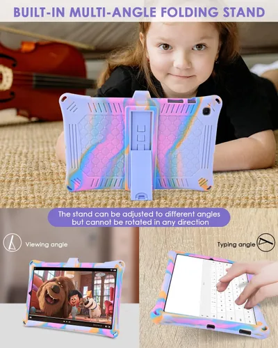 Vista 9 de DETUOSI Funda de silicona para Samsung Tab S6 Lite de 10,4 pulgadas