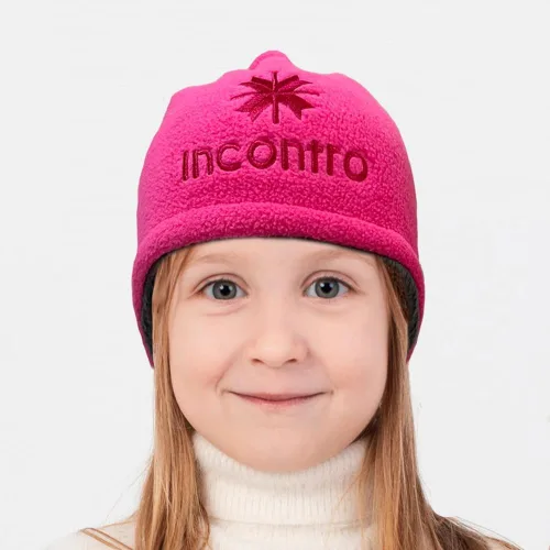 Vista 2 de Calentador de cuello rosa para niños para esquí de motor de esquí