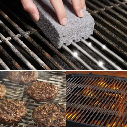 Vista 5 de Bloque de ladrillos de limpieza para plancha, limpieza de parrilla resistente, ladrillos de piedra, cocinas de parte superior plana, limpiador