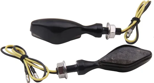 Vista 2 de Black Short Stem mini LED Turn Signal Lights Indicators Blinkers Compatible for 2016 Kawasaki Ninja H2R