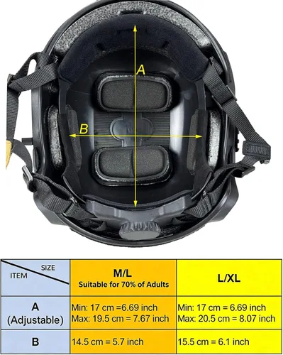 Vista 2 de ATAIRSOFT Casco marítimo ajustable ABS para Airsoft Paintball