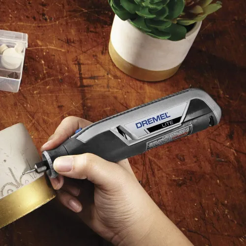 Vista 12 de Dremel Lite 7760 N/10 - Herramienta rotatoria inalámbrica de iones de litio de 4V, kit multipropósito de velocidad variable, carga USB, cambios