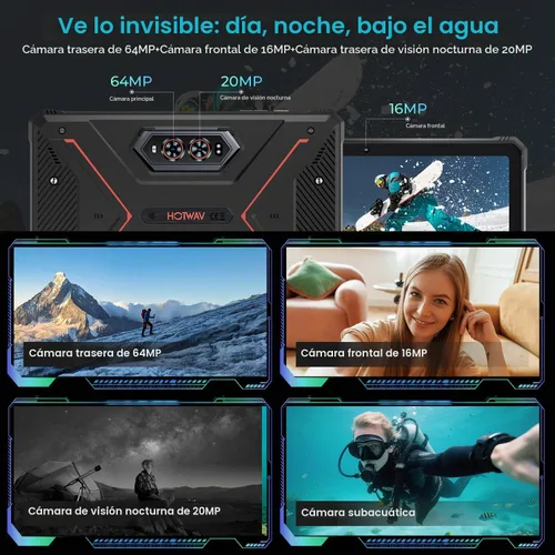 Vista 6 de HOTWAV R9 Ultra 5G Rugged Tablet with Pen, 24GB+512GB+2TB 11" 2K 20080mAh