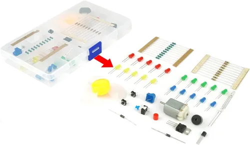 Vista 6 de ELECFREAKS Microbit Starter Kit 24 accesorios Micro:bit Basic Coding Electronics Kit Kit de aprendizaje Microbit Makecode con manual de orientación