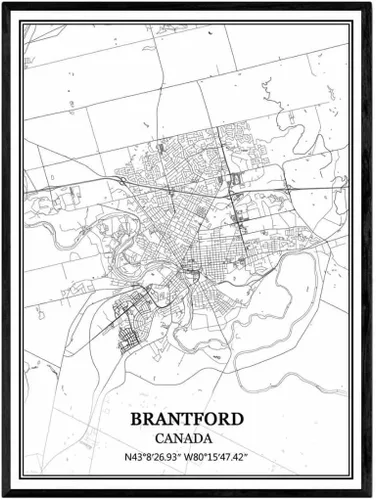 Vista 10 de TANOKCRS Barrie - Lienzo decorativo para pared, diseño de mapa de Canadá, sin marco, moderno, en blanco y negro, recuerdo, decoración del hogar, 12