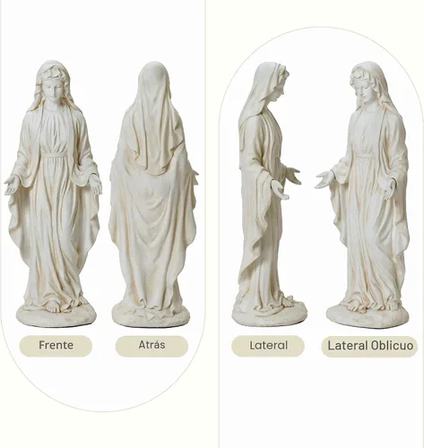 Vista 7 de LuxenHome - Estatua de Virgen María para exteriores, estatua religiosa de jardín de 30 pulgadas, estatua de la Santísima Madre al aire libre