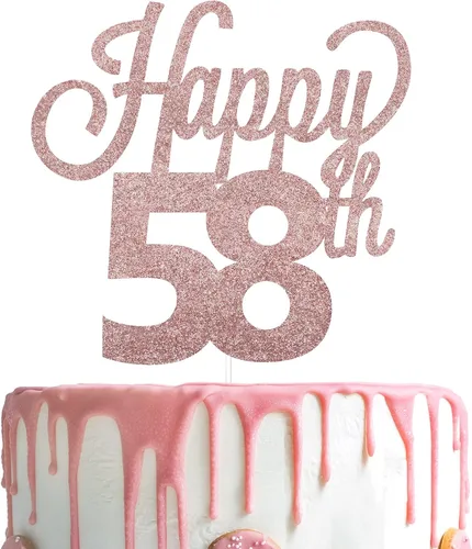 Vista 54 de LINGTEER - Decoración para pastel con texto "Happy Birthday 100", color negro