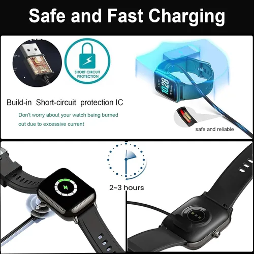 Vista 4 de Compatible con cargador de reloj inteligente ROHS, cable de carga USB magnético de 25.0 ft para relojes inteligentes con certificación ROHS/CE