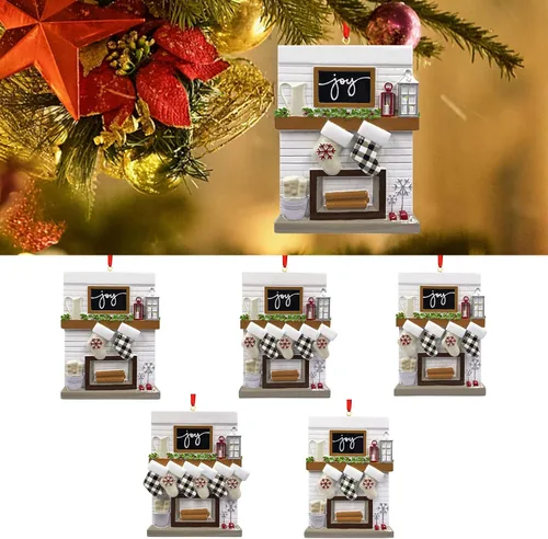 Vista 4 de Adornos de Navidad personalizados para familia de 2, adornos de Navidad familiares personalizados con nombres, decoraciones de Navidad
