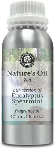 Vista 4 de Aceite aromático de eucalipto de menta verde (0.5 fl oz) para difusores, fabricación de jabón, velas, lociones, aromas para el hogar, aerosol