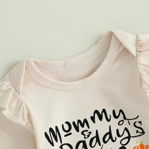 Vista 5 de Imcute Traje para el día de San Valentín para niña, mameluco de manga larga y pantalones florales lindos recién nacidos, ropa para niña recién nacida