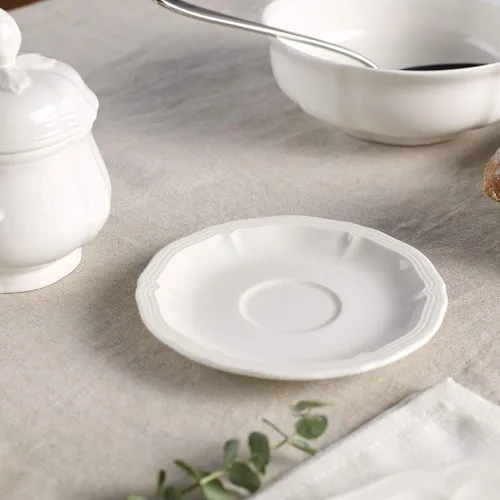 Vista 3 de Villeroy & Boch Manoir - Plato para moca y espresso, 5 pulgadas, porcelana