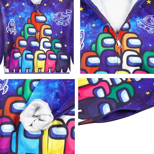 Vista 3 de Sudadera con capucha para niños, suéter para niños de 5 a 10 años