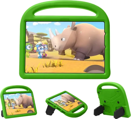 Vista 25 de Funda para tablet Kindle Fire 7 para niños (12.ª generación, versión 2022) con mango de pie de apoyo de forraje resistente, espuma EVA suave, a
