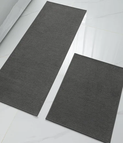 Vista 28 de YIHOUSE Juego de 2 tapetes de baño ultrafinos de secado rápido, tapete de baño absorbente para baño, antideslizante, lavable a máquina (beige)