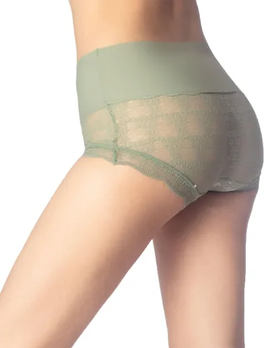 Vista 5 de iB-iP Bragas hipster de encaje transparente con cintura ancha y cintura alta para mujer