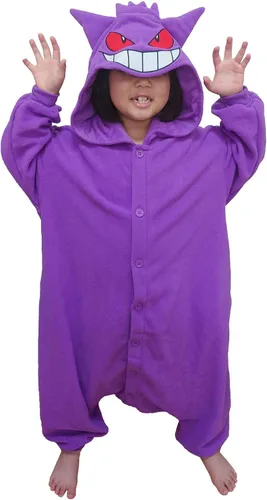 Vista 2 de SAZAC Kigurumi - Pokemon - Gengar - Mono de Halloween - Talla para niños (5-9 años)