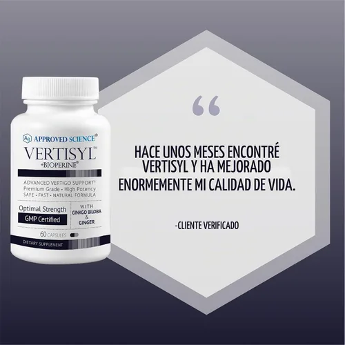 Vista 6 de Approved Science VertiSyl - Ginkgo Biloba, jengibre, vitamina D3, BioPerine - 60 Cápsulas - 1 mes de suministro