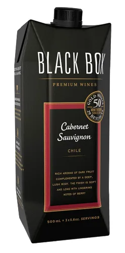 Vista 3 de Black Box Cabernet Sauvignon, Go Pack de 16.9 fl oz (500 ml)