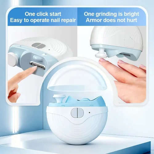 Vista 5 de Cortaúñas eléctrico automático, cortaúñas eléctrico recargable para uñas de los pies, 2026 nuevo recortador de uñas automático 2 en 1 con luz LED