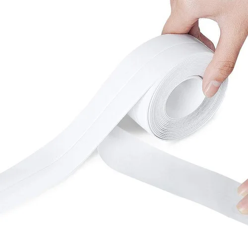 Vista 6 de Tira de calafateo de pared de bañera de polietileno autoadhesiva impermeable, sellador de calafateo decorativo para cocina, baño, ducha, inodoro