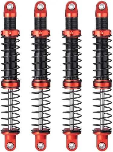 Vista 12 de Que-T Amortiguador de metal 4pcs para 1/10 RC Crawler Car SCX10 D90 TRX4 TRX6 (2.953 in)