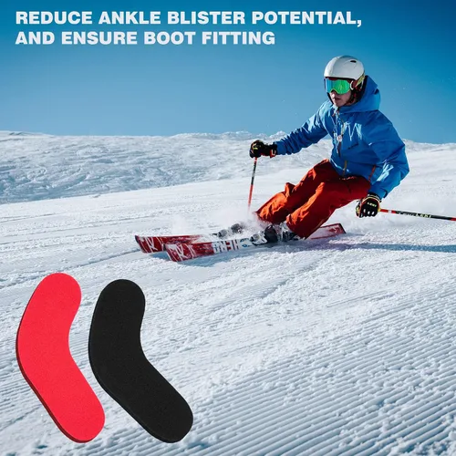 Vista 5 de 24 piezas de botas de esquí y snowboard, barras J autoadhesivas protegen los pies almohadillas Thickness is 3mm, 5mm. Reduce Heel Lift & Ankle