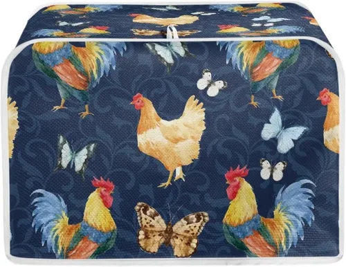Vista 45 de Cubierta para tostadora de limón floral para horno tostador de pan de 2 rebanadas, protector de electrodomésticos pequeños a prueba de polvo
