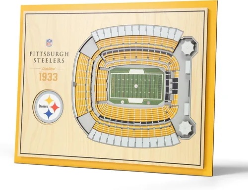 Vista 25 de YouTheFan Arte de pared de 5 capas con vista del estadio de la NFL