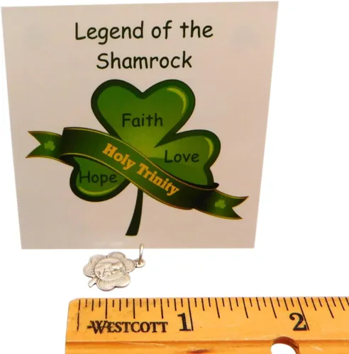 Vista 2 de Westmon Works San Patricio - Colgante irlandés con diseño de San Patricio de Irlanda, paquete de joyas con pequeña medalla de la leyenda