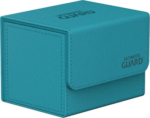 Vista 18 de Ultimate Guard Sidewinder 100+, caja de cubierta para 100 tarjetas TCG de doble manga, gris, cierre magnético y forro interior de microfibra para un