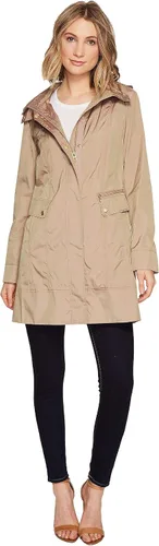 Vista 12 de Cole Haan Chaqueta de lluvia con capucha plegable con lazo trasero para mujer Negro