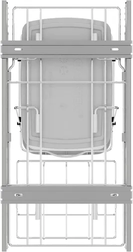 Vista 7 de Rev-A-Shelf Bote de basura extraíble para armarios de cocina, contenedor de reciclaje de basura de 35 cuartos de galón con toboganes de extensión