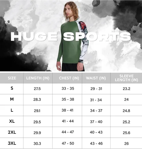 Vista 6 de HUGE SPORTS Manga larga con protección solar UV UPF 50+ para hombre
