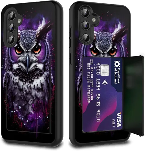 Vista 33 de Funda híbrida de doble capa con función atril para Samsung Galaxy A16 5G de 6.9 pulgadas, diseño de vaca con bandera estadounidense